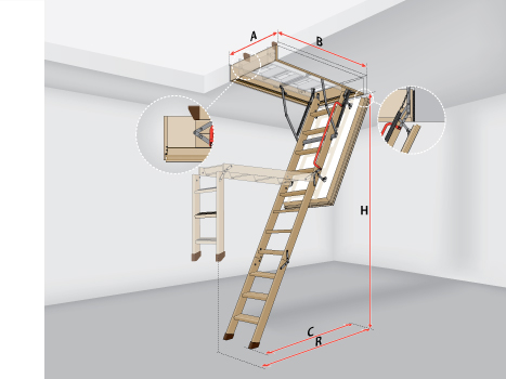 Чердачная лестница с люком LWT Thermo