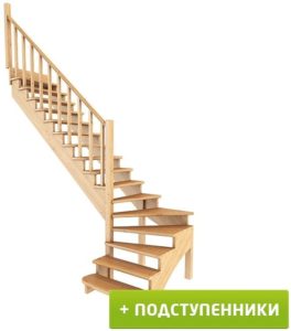 Лестница К-001м/5 П сосна (5 уп)